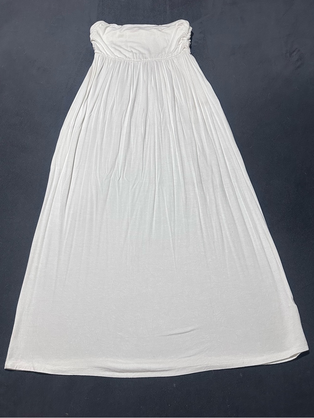 Strapless White Maxi Dress